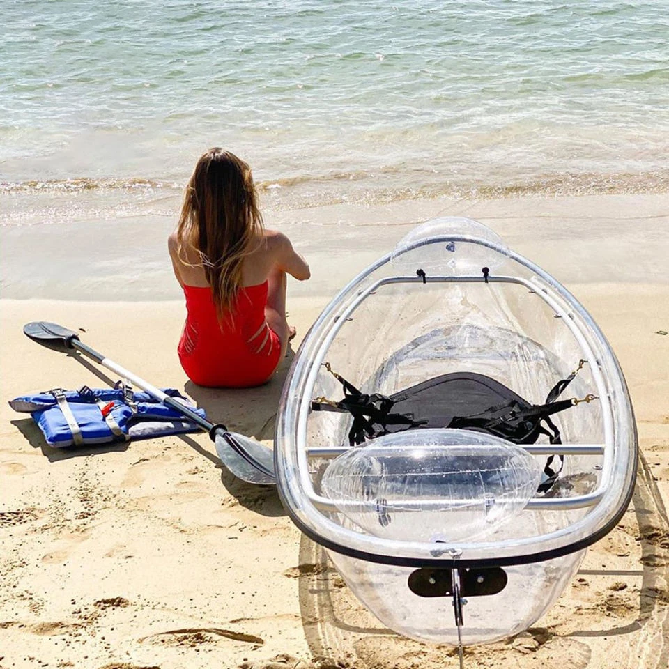 2 Person Rowing Boat PC Transparent Kayak Clear Kayak With Free Accessories