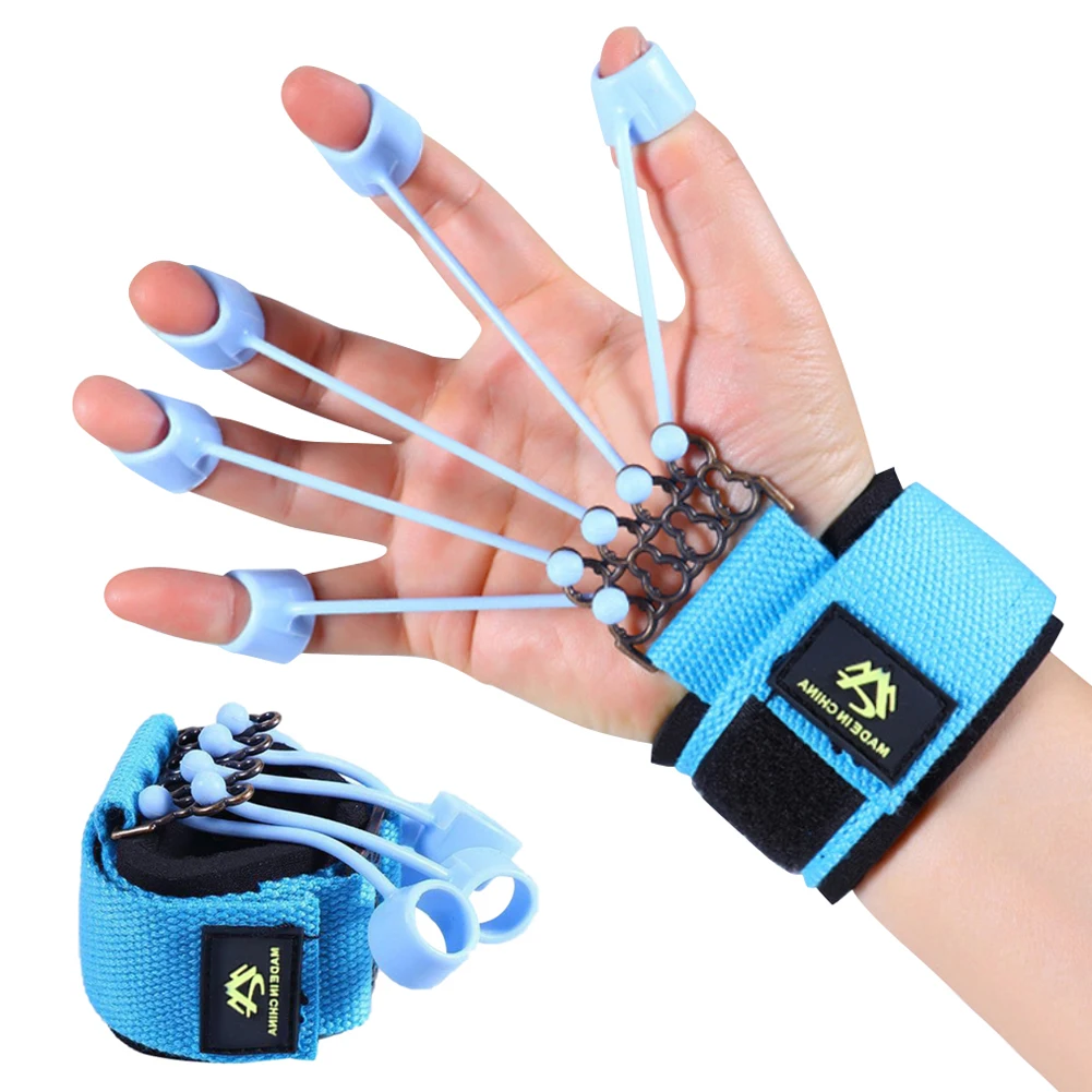 Finger Gripper Strength Trainer Extensor Exercise Finger Strengthening Flexion Extension Training Device With Resistance Band