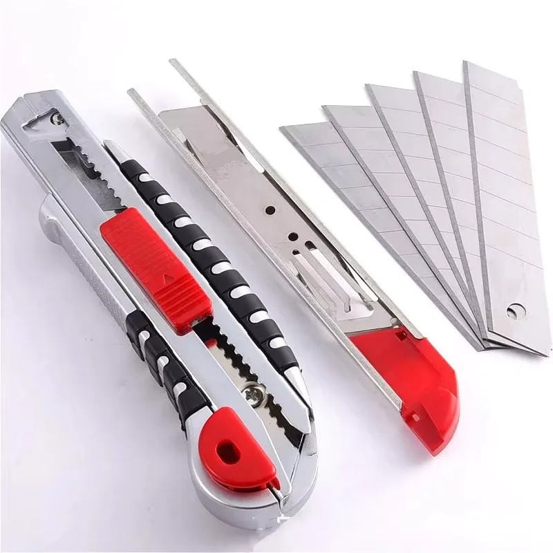 Art Knife Heavy Duty All Steel Thickened Large All Stainless Steel Wallpaper Knife Industrial Grade Durable Tool Holder