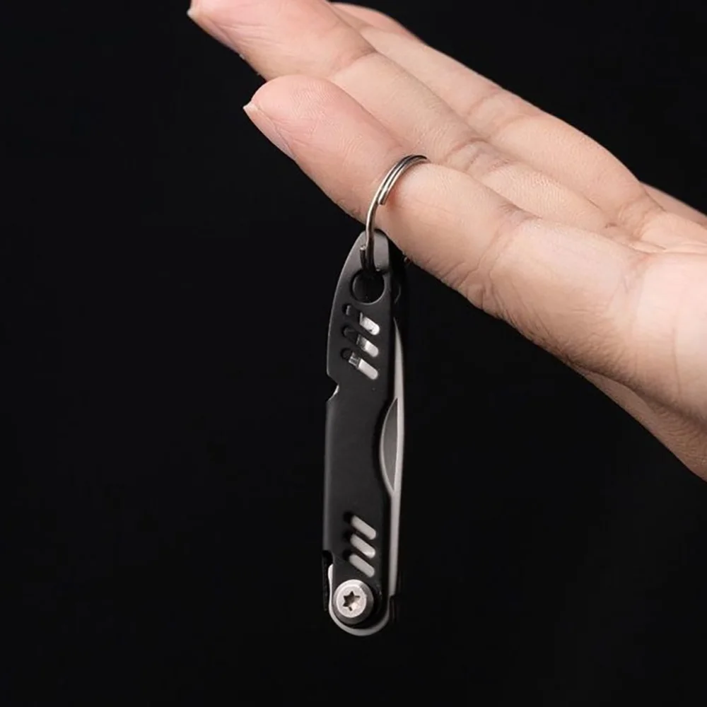 Mobile phone card pick-up needle, keychain, batch bottle opening, multi-functional folding and cutting knife, portable