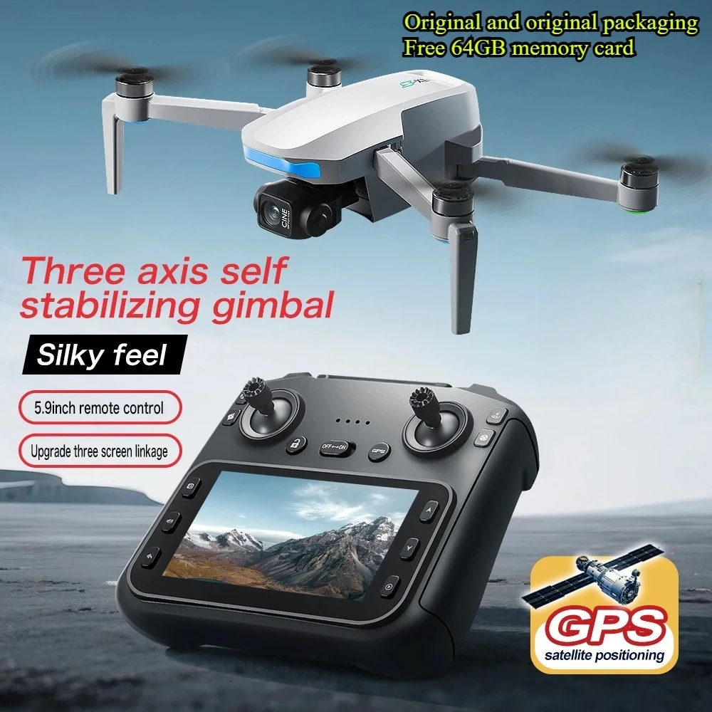 

SX1MAX Large Screen Control Comes with Memory Card, 30 Minute Battery Life, GPS Brushless Three Axis gimbal Aerial Photography