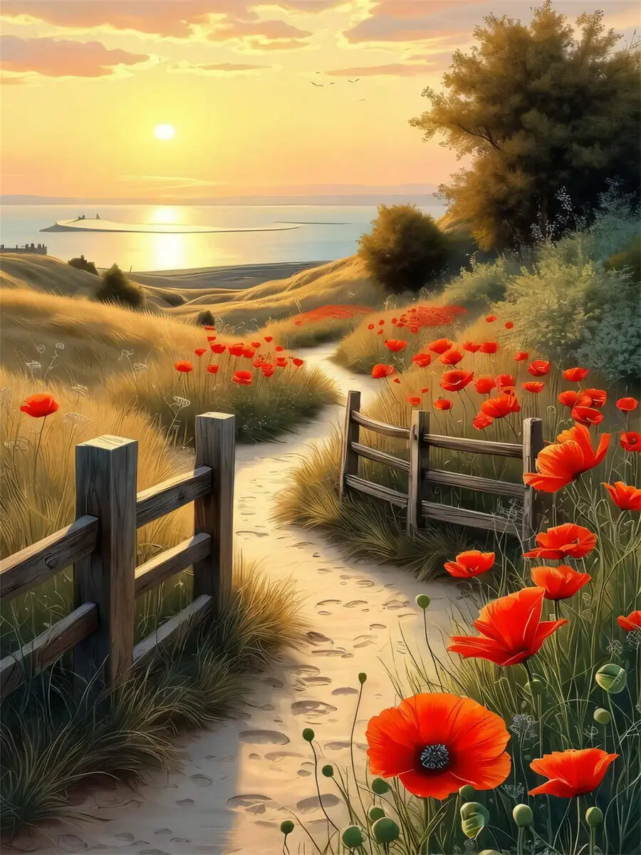 

Пазлы «Пейзаж у дороги» 500/1000/1200/2000 элементов, семейные развивающие игры для игровой комнаты, спальни, подарки