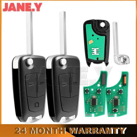 ID46 Chip 433Mhz Flip Remote Key For Opel For Vauxhall Astra H Zafira B Corsa D Vectra C Signum PCF7941 PCF7946 Car Key With Log