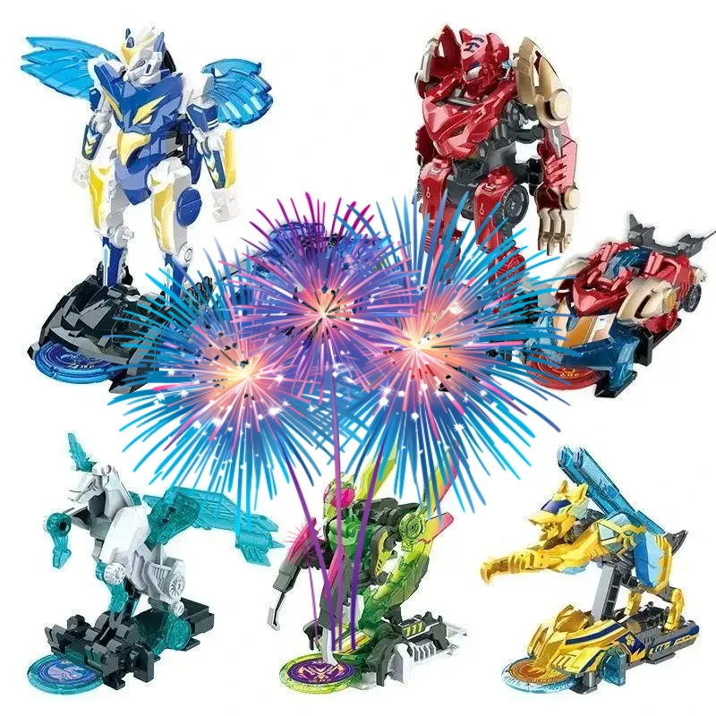 Screechers Wild Chip Code Maze Transform Action Figure Robot Energy Burst Shot Deform Car Beast 360° Flip Capture Chip Kids Toy