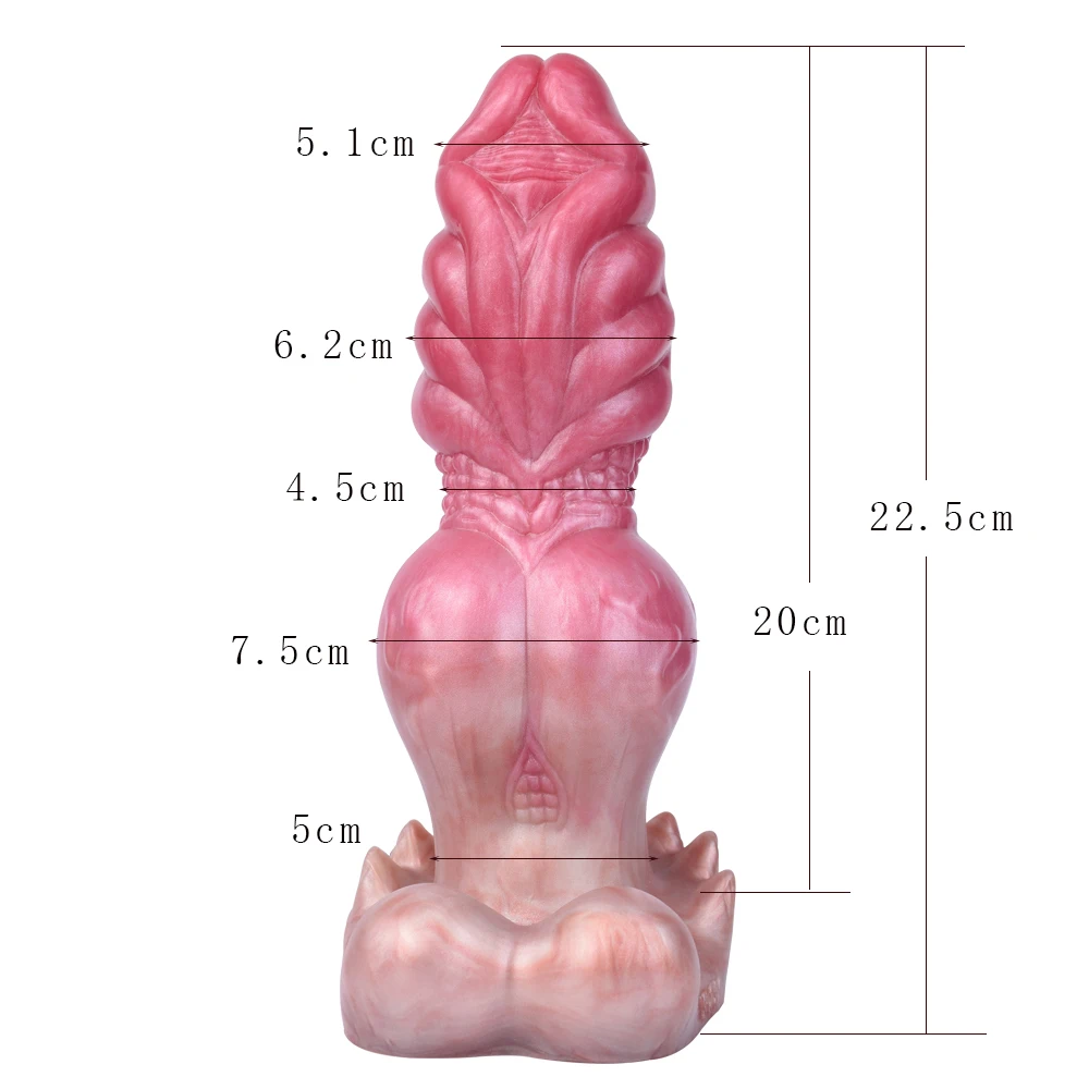 FAAK Large Knot Wolf Dildo Fantasy Animal Penis With Suction Cup Anal Plug Silicone Sex Toys For Women Men Vagina Stimulate