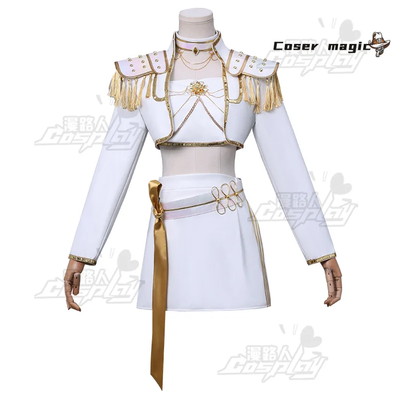 KPop Охотники Демонов Мира Косплей Костюм Белая Сценическая Униформа Охотничий Наряд Юбка Фестиваль Охотничий Хэллоуин Вечеринка для Женщин Девушка