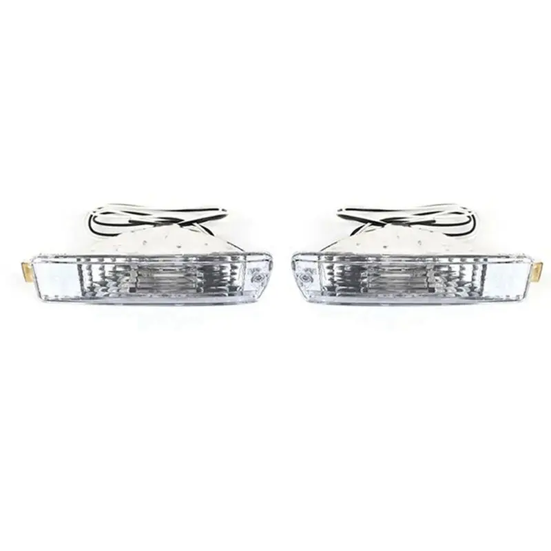 WF-1 Pair For VW Golf 2 MK2 Jetta 2 MK2 1980-1992 Front Turn Signal Bumper Indicator Light Lamp With Harness