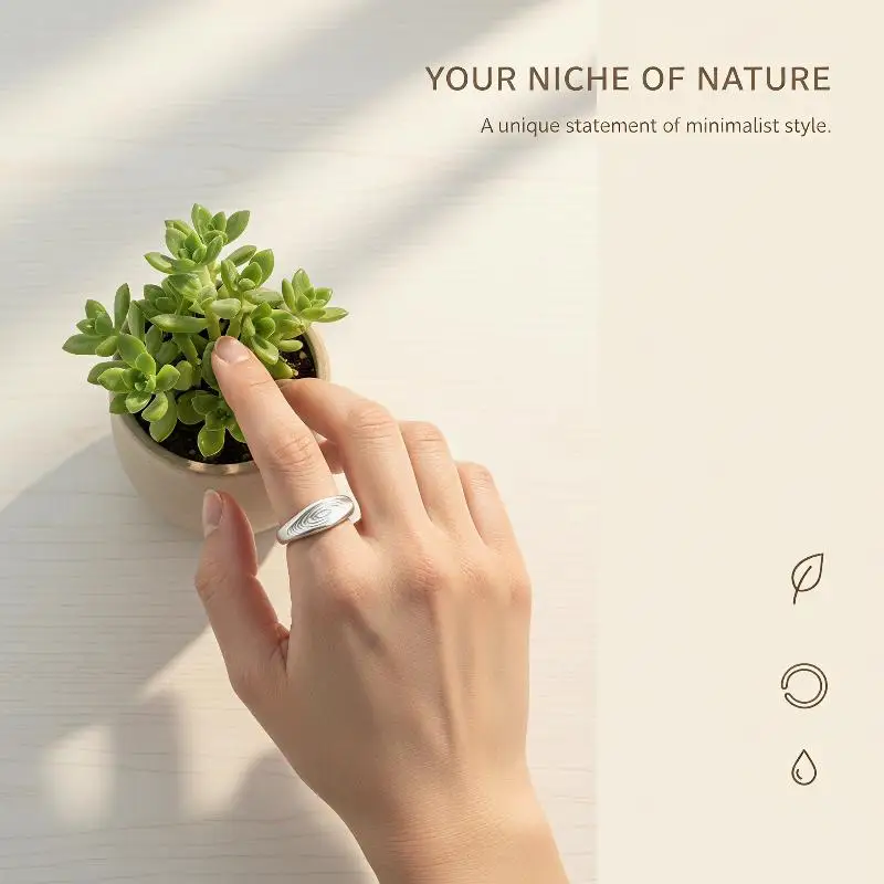 Matte Vintage Ring Silver Plated Textured Design Trendy Blogger Style Jewelry for Teen Girls Weekend Hangout Wear