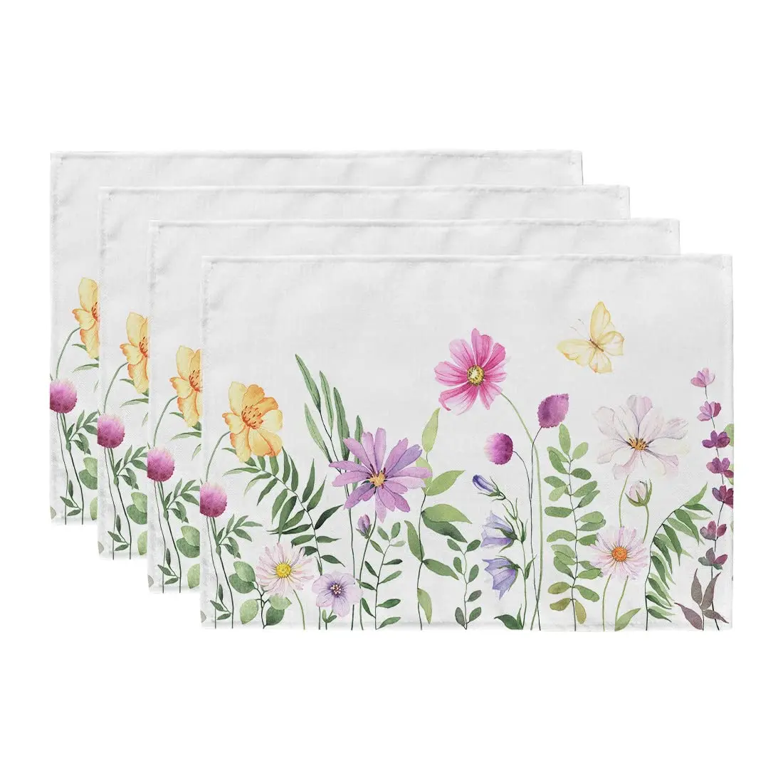 

Floral Placemats for Summer Decoration, Farmhouse Decor, Indoor Vintage Theme, Dinner Party, Spring Holiday, 18x12 Inches