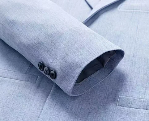 Herrenanzugjacke, Dünner Mantel, Bügelfrei, Pflegeleicht, Kein Pilling, Lässiger Business-Stil, Frühlingsstil, Sommerstil, Herbststil – Detail 4