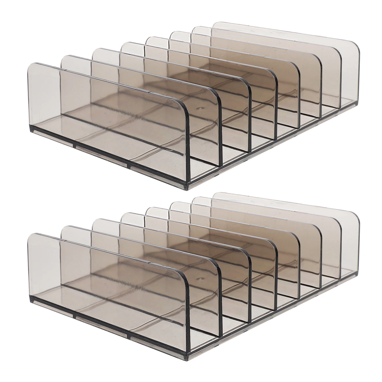 

2 Pcs Cash Storage Box till Tray Cover Bill Organizer for Desk Acrylic Money Container Travel