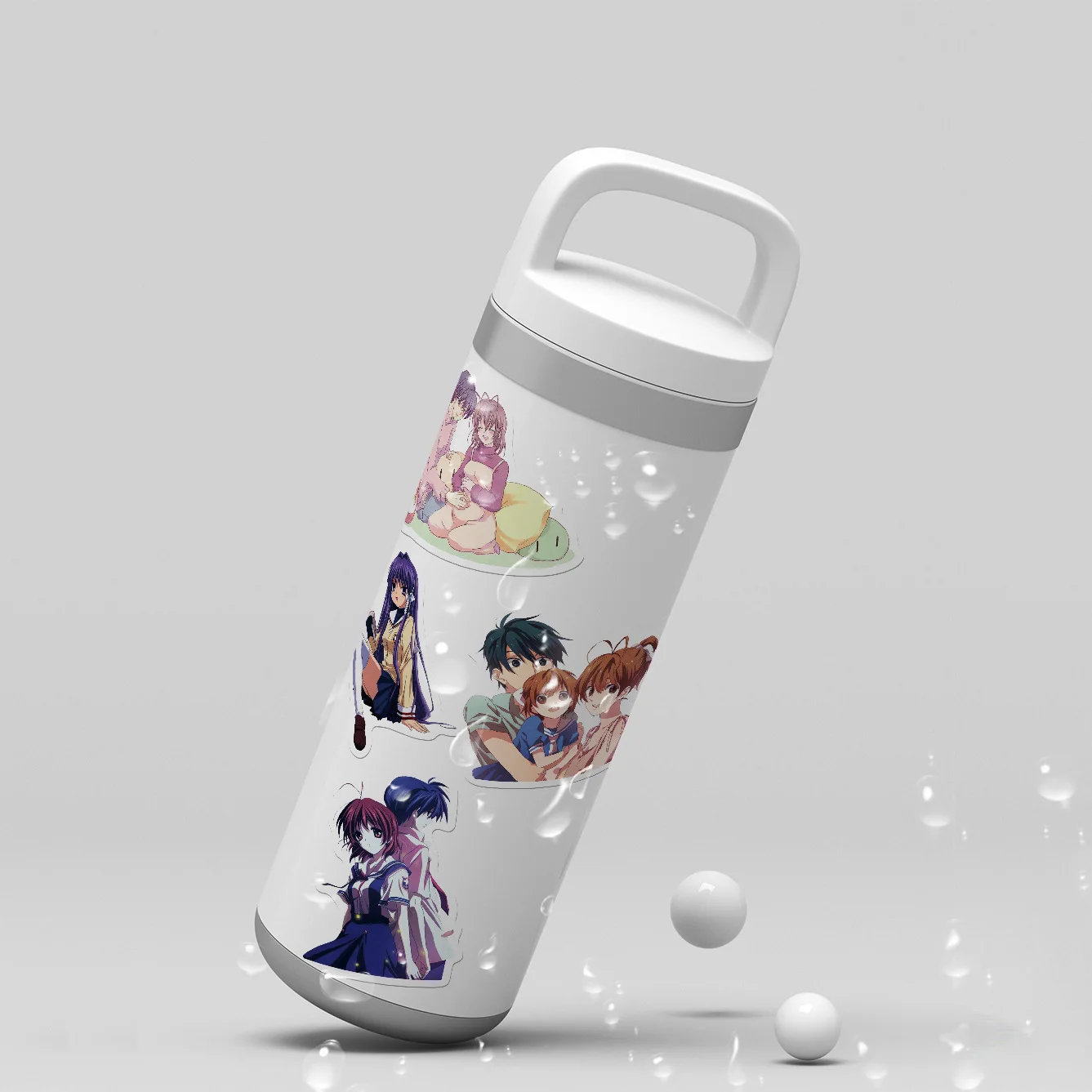 50 قطعة ملصقات أنيمي Clannad الكلاسيكية Tomoyo Tomoya ملصق سكرابوكينغ حقيبة كوب الأمتعة لطيف الفتيات Nagisa Kyou الشارات