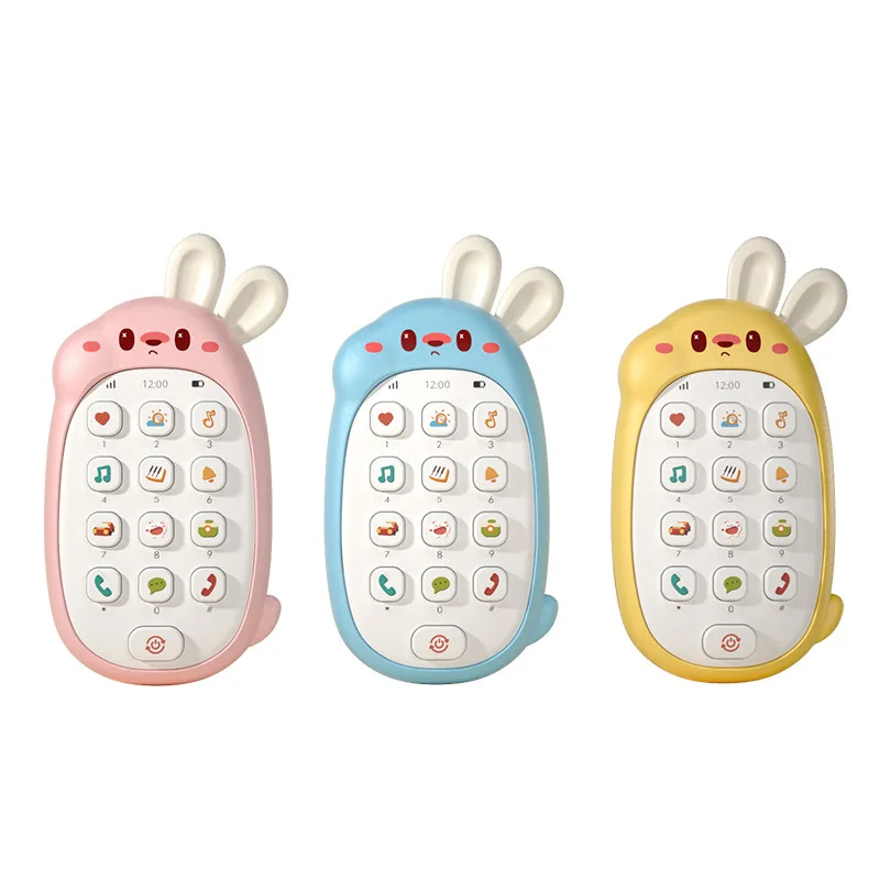 Téléphone portable de simulation TeWindsor pour enfants de 0 à 1 an, jouet de musique, éducation précoce, machine à histoires