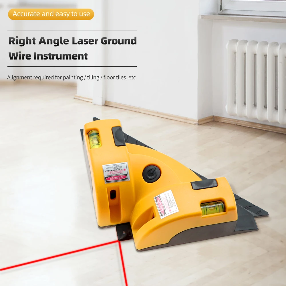 Laser ad angolo portatile Strumento di livello da 90 gradi di alta qualità Linea metallica orizzontale verticale Laser a livello ad angolo retto per la decorazione domestica