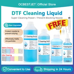 Soluzione di pulizia per la pulizia dell'inchiostro DTF da 100ml liquido per la pulizia del tubo della testina di stampa della stampante DTF (pellicola a trasferimento diretto)
