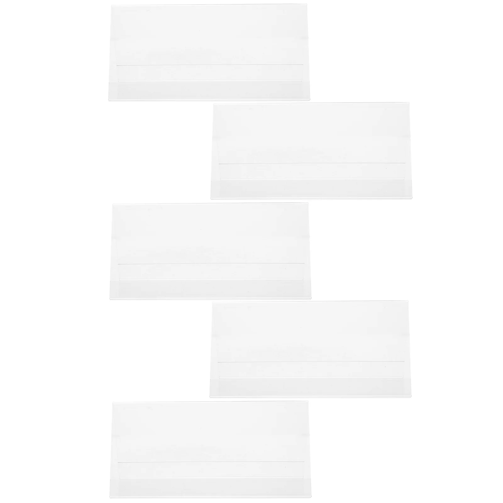 5 Pcs Clear Display Stand Signs Conference Board Acrylic Seating Blank Table Desk Shoe Rack Name Plate Office