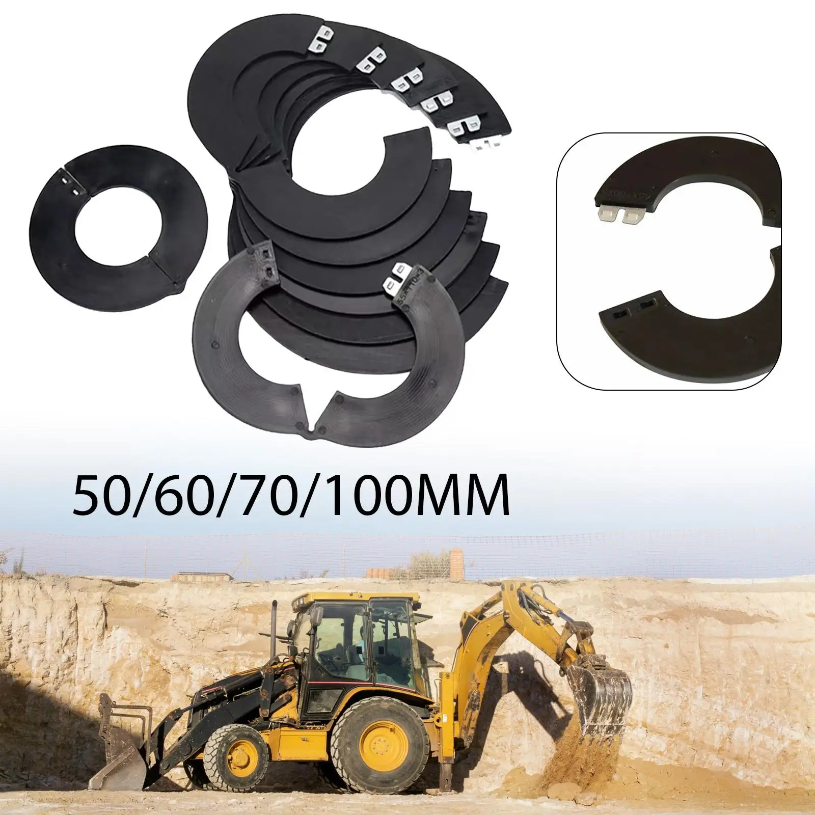 

8x Excavator Bucket Pin Shims Gaskets Repair Workshop Use Garage Excavator Accessories Easy to Install Component Spacers