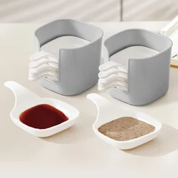 1set Dipping dish set Household Seasoning dry dish Mini Plate BBQ Vinegar Dish Kitchen supplies Restaurant supplies