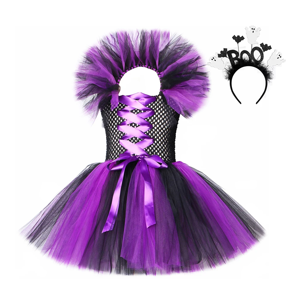 Kids Role Play Dress Girls Pumpkin Cosplay Tutu Dress Complete Accessory Set Halloween Fancy Costume Carnival Party Dress‑Up