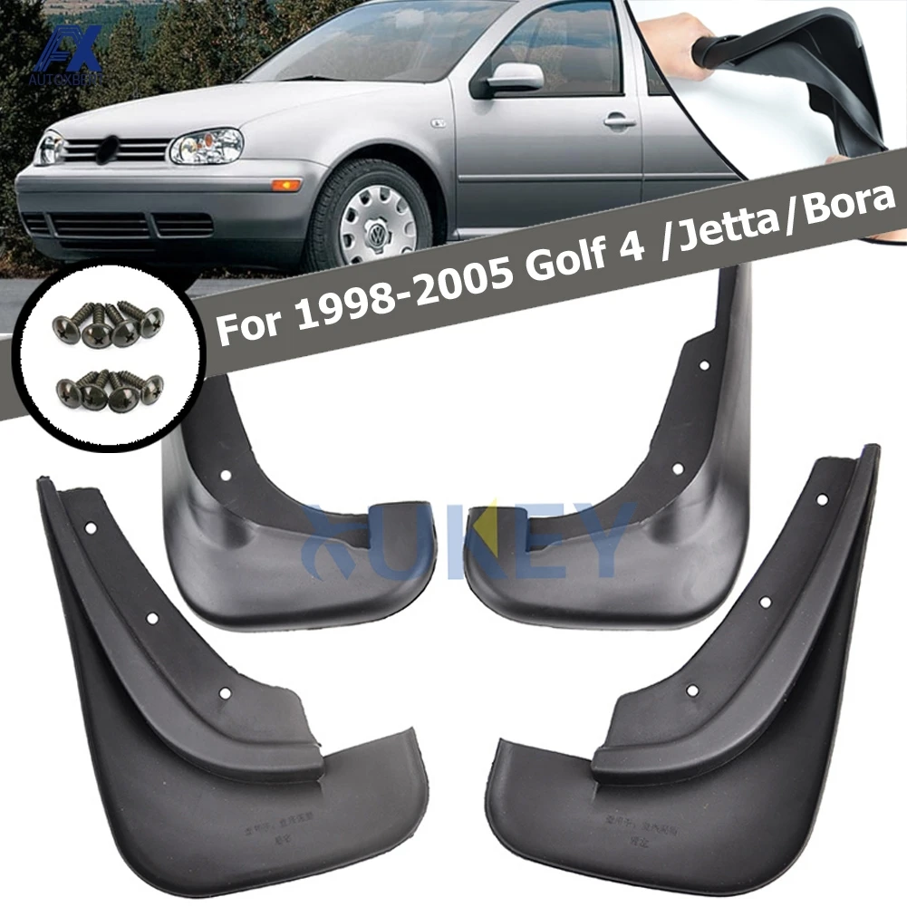 OE Styled Car Mud Flaps Fender For 1998-2005 VW Golf 4 Mk4 IV Bora Jetta Mudflaps Splash Guard Mud Flap 2000 2001 2002 2003 2004 