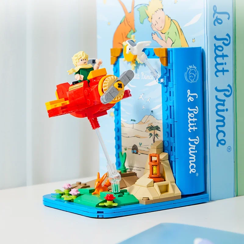 The Little Prince Airplane Bookend Assembly Building Blocks Toy Collection Model Ornaments Children's Holiday Gift