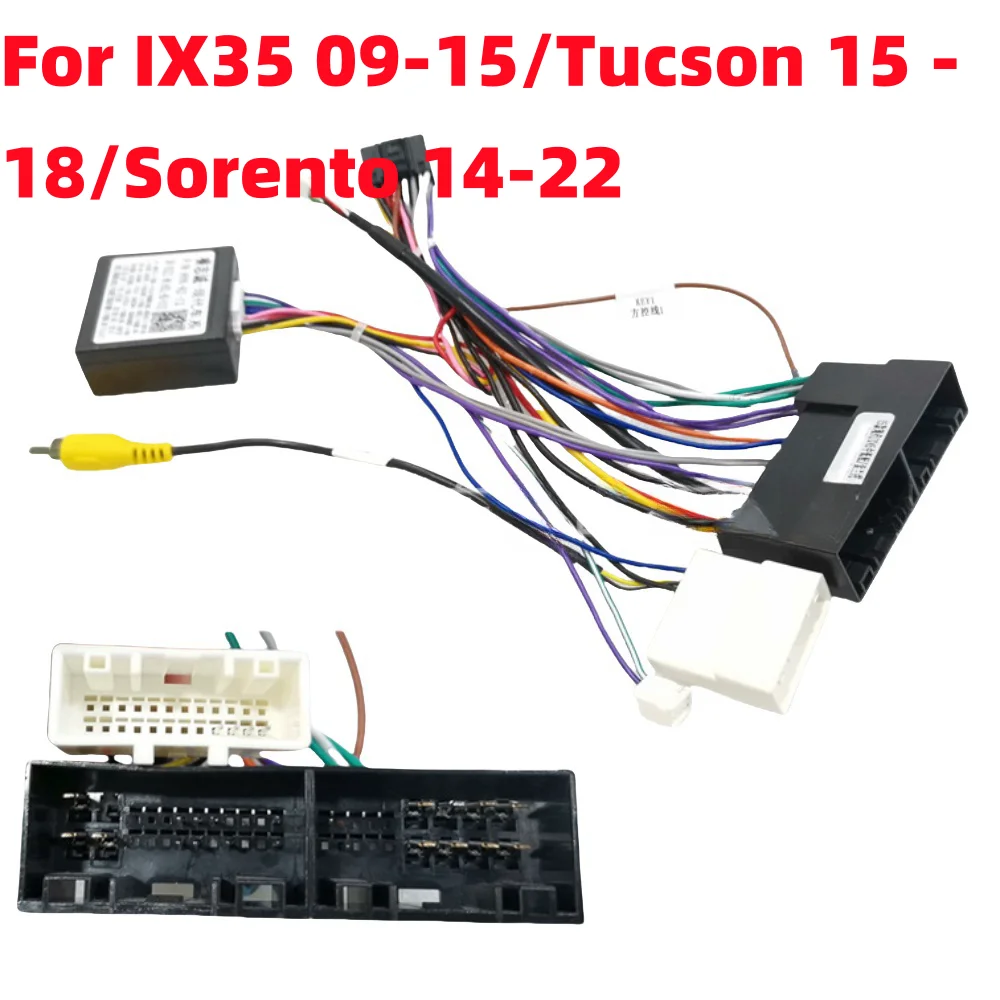 

16 Pin Wiring Harness CANBUS For Hyundai, Kia 2010+ IX35 09-15,Tucson 15 -18,Sorento 14-22, Sorento Prime 14-20 Support Camera
