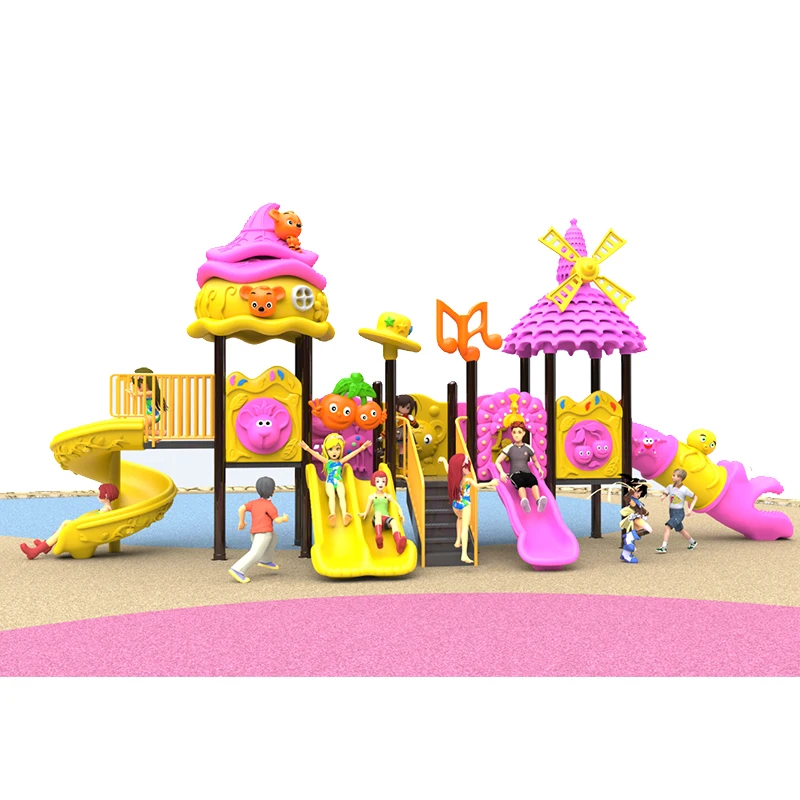 EO-Large Outdoor Swing and Slide Combination for Kindergarten Children's Plastic Toy Amusement Facilities&