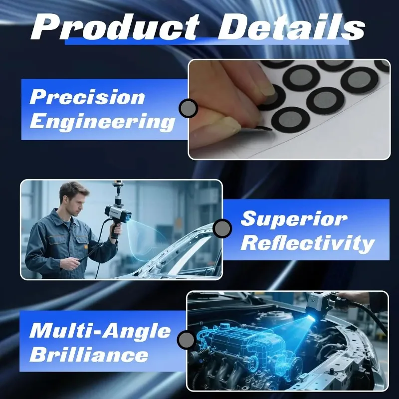 

High Reflective Markers for 3D Scanning Professional Target Stickers for Reverse Engineering Modeling Handheld Blue Light