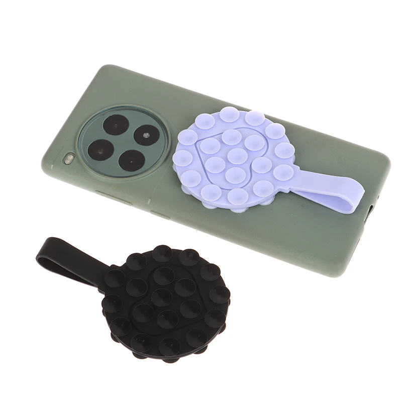 1PC Love Heart Ventosa bifacciale Maniglia portatile Tipo Staffa Ventosa in silicone Staffa per telefono cellulare