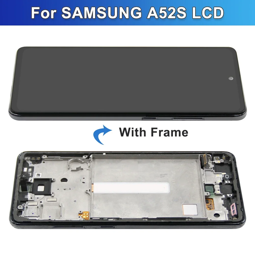 6.5 'a52s 5G LCD, pengganti rakitan Digitizer layar sentuh tampilan LCD untuk Samsung Ori A528 A528B A528B/DS A528N