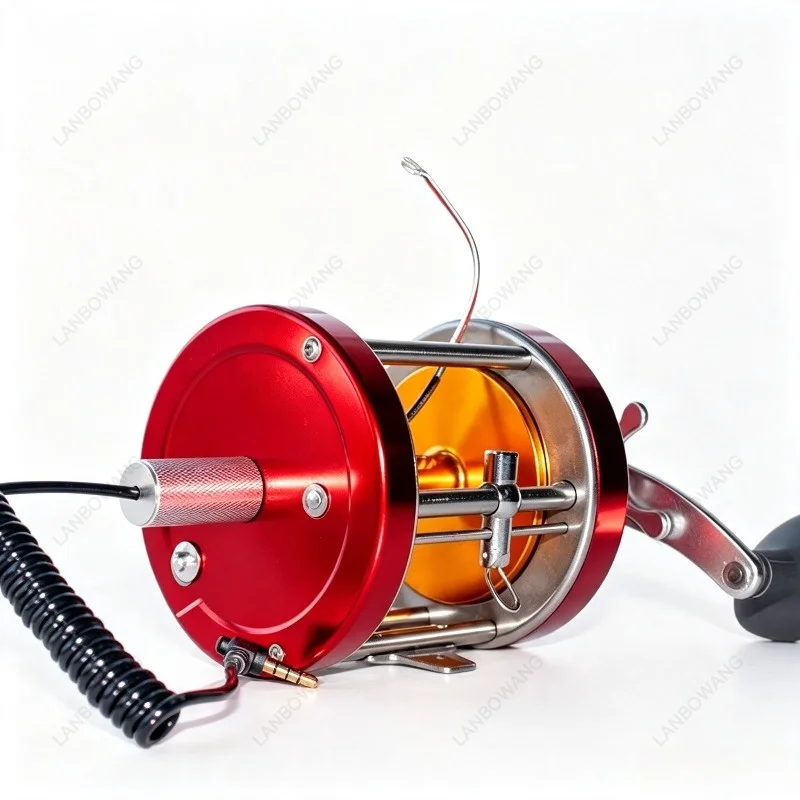 12000 Series All Metal Anti Explosion Drum Fishing Reel Visual Anchor Wheel Complete Fishing Accessory Set