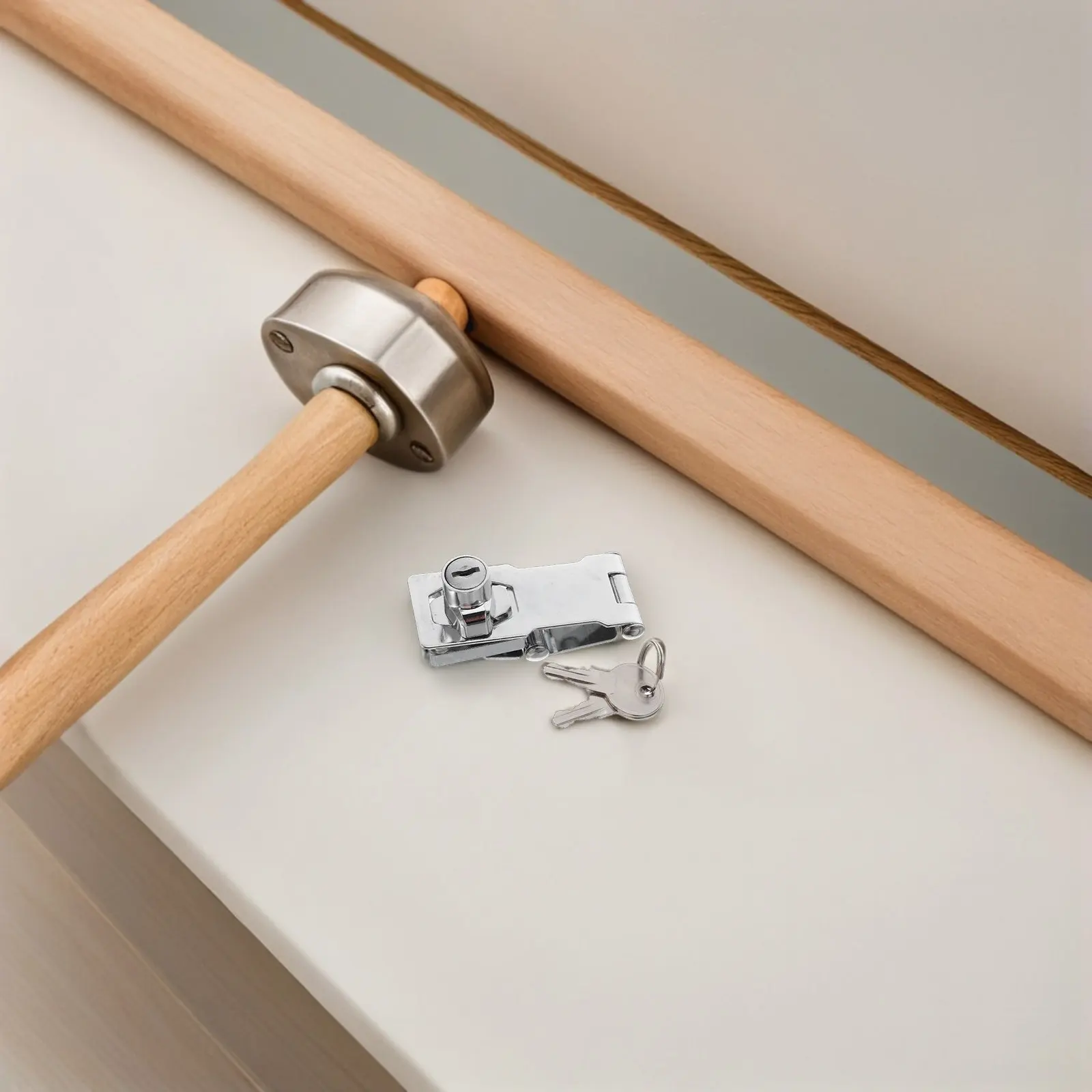 2Sets Cabinet Door Key Locks Extended Latch Security File Cabinet Drawer Lock Replacement for Home Office