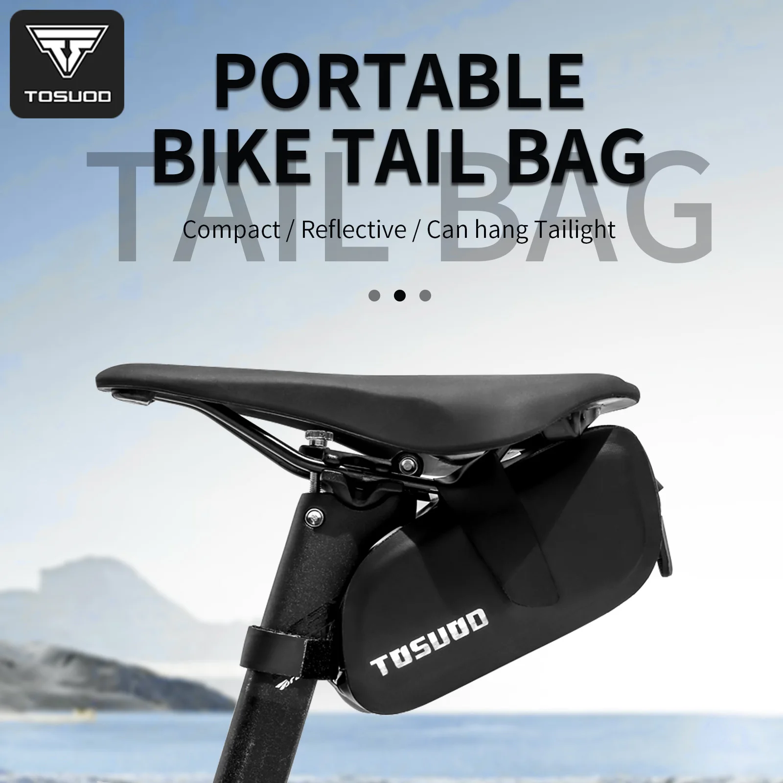 Sacoche de selle de vélo TOSUOD en PU imperméable, avec fixation rapide Velcro, mini sacoche portable pour vélo, accessoires de cyclisme