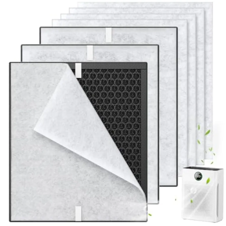 

PR1 Replacement Filter for Mooka Mode PR1 Air Purifier, HEPA and Activated Carbon Filter for Home Large Room up to 2200sq.ft, i