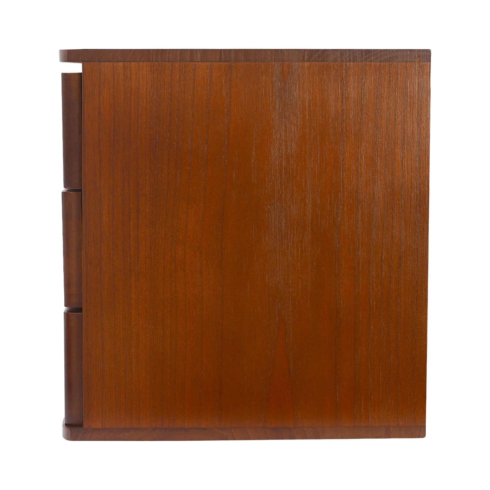 

Wooden Desktop Storage Box, Desk Organizer, Desktop Storage Box with Lockable Drawers Walnut Rectangle Modern Tung Wood