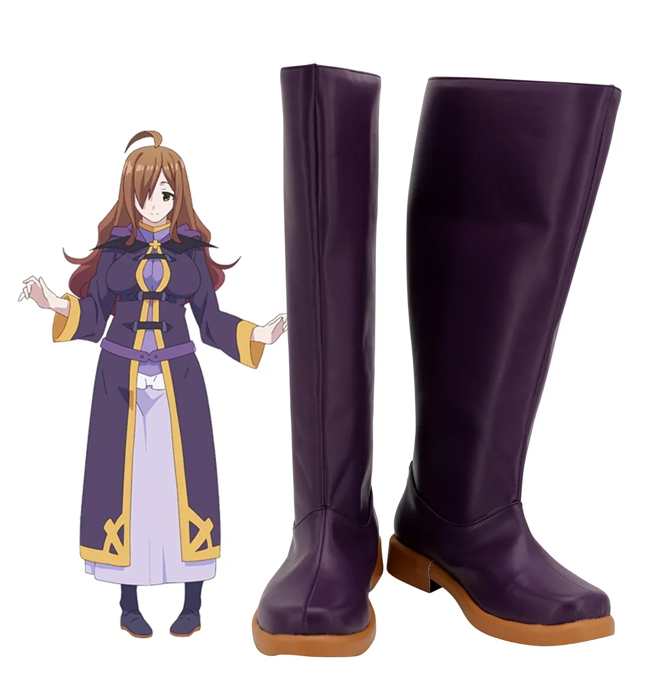 

KonoSuba - Wiz Cosplay Boots, Purple Ice Witch Style, Custom Made Any Size