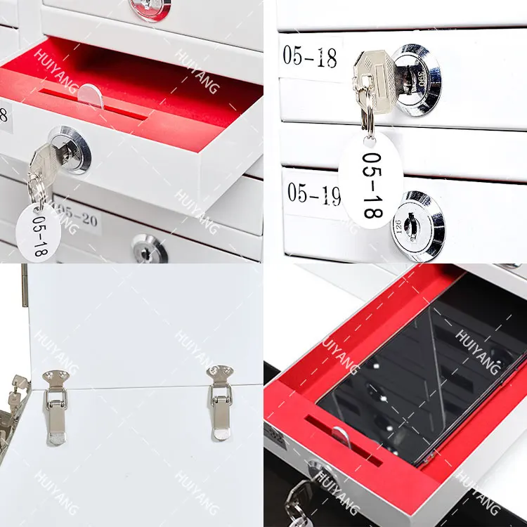 Metal 96 Door  Compartment Charging Lockers for Mobile Phones Steel Cell Storage Classroom