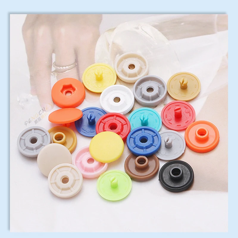 10set Plastic Snap Buttons For Clothing DIY Garment Press Stud Fasteners Used to Kids diapers Bibs Bag Folder Sewing Accessories