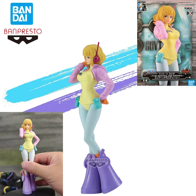 Instock Bandai Banpresto Original ONE PIECE THE GRANDLINE SÉRIE STUSSY Anime Figuras de ação Modelo decoração Ornamentos 16CM