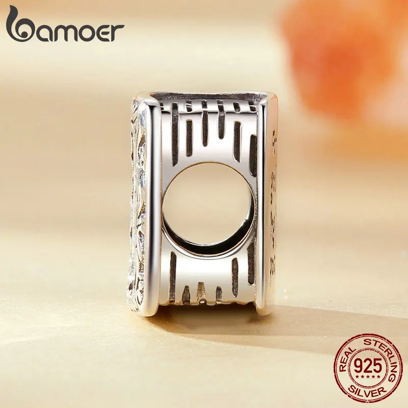 BAMOER Bible Charm Beads for Women 925 Sterling Silver Initial Beads fit Charm Bracelet Christmas Jewelry Gifts