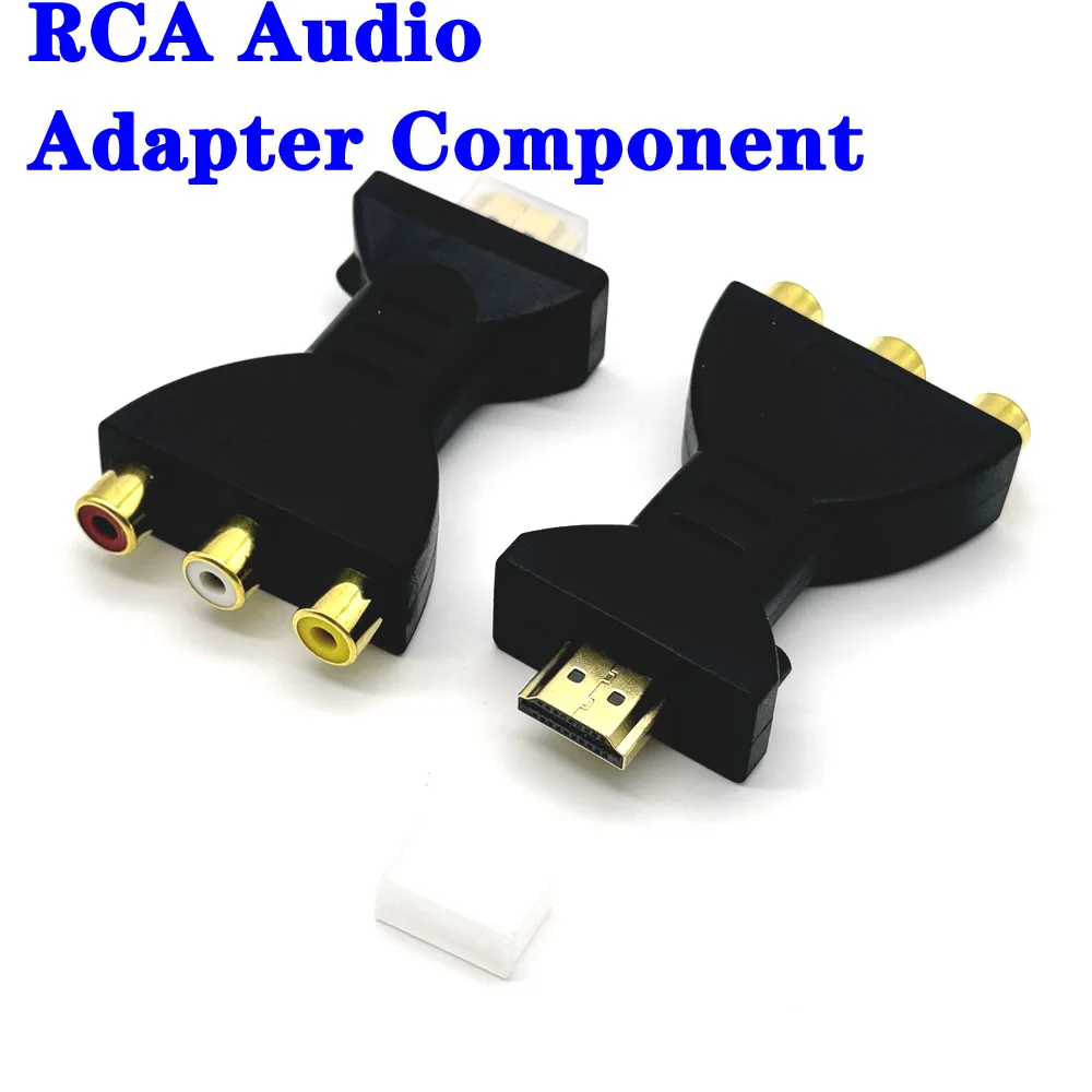 

New High Quality Gold-plated HDMI-compatible to 3 RGB RCA Video Audio Adapter AV Component Converter