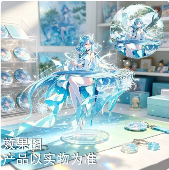 10cm Anime Wuthering Waves Double-Sided Acrylic Stand Figure Model Plate Cosplay Collection Desktop Decor Gifts LX