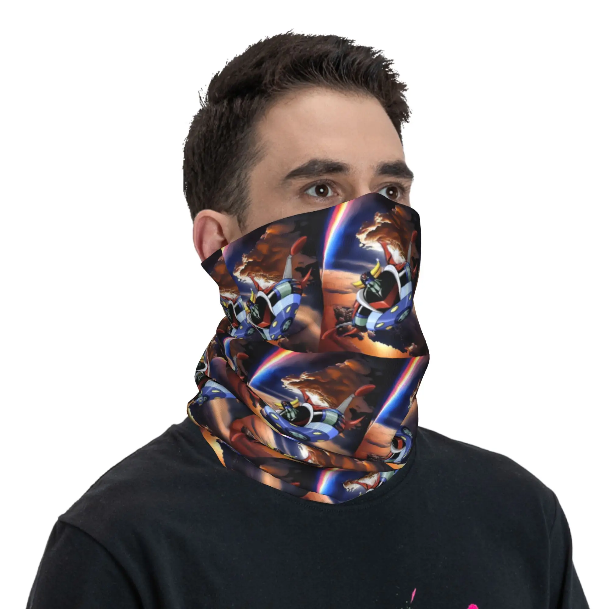 Goldrake Goldorak Anime Mazinger Z UFO Robot Grendizer Bandana Neck Cover Printed Mask Scarf Face Mask Running Unisex Adult