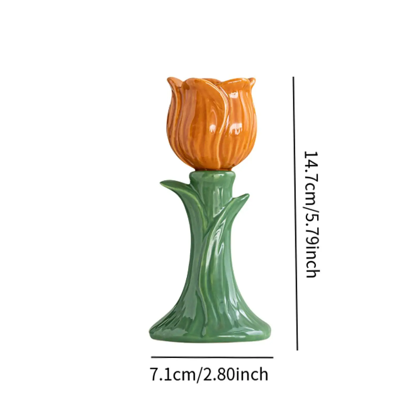 Home Decor Ceramic Flower Candle Holder Decorative Pillar Stand for Wedding Table Centerpiece Photography Ornament