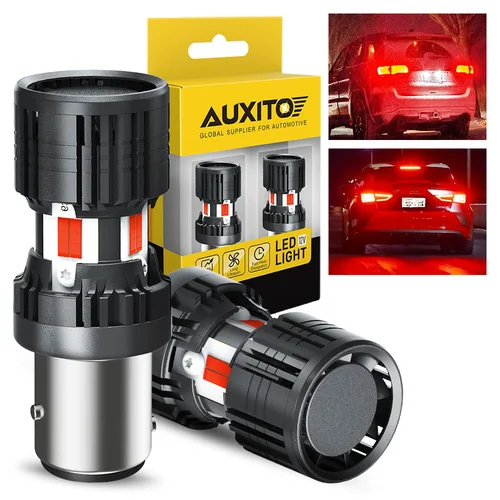 Imagen 1 del producto 2 uds AUXITO P21/5W BAY15D bombilla LED 1157 luces de freno LED rojas Canbus sin Error lámpara trasera de coche luz de circulación diurna DRL 12V 28,8 W