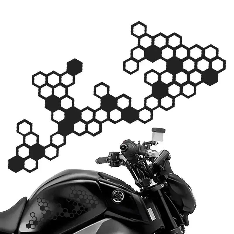 Motorcycle Honeycomb Sticker Motorcycle Fuel Tank Sticker Creative Sticker Bumper Sticker Universal Motorcycle Electric Bicycle