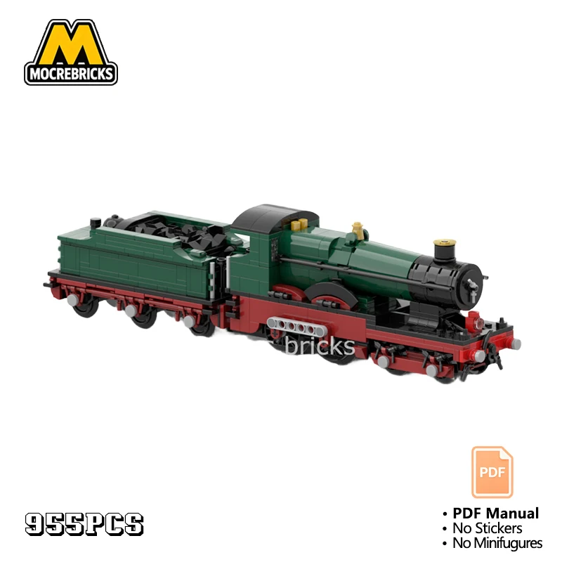 

City of Truro Steam Locomotive MOC Building Blocks Retro UK Railway Train Model Bricks DIY Educational Assembly Toys for Gifts