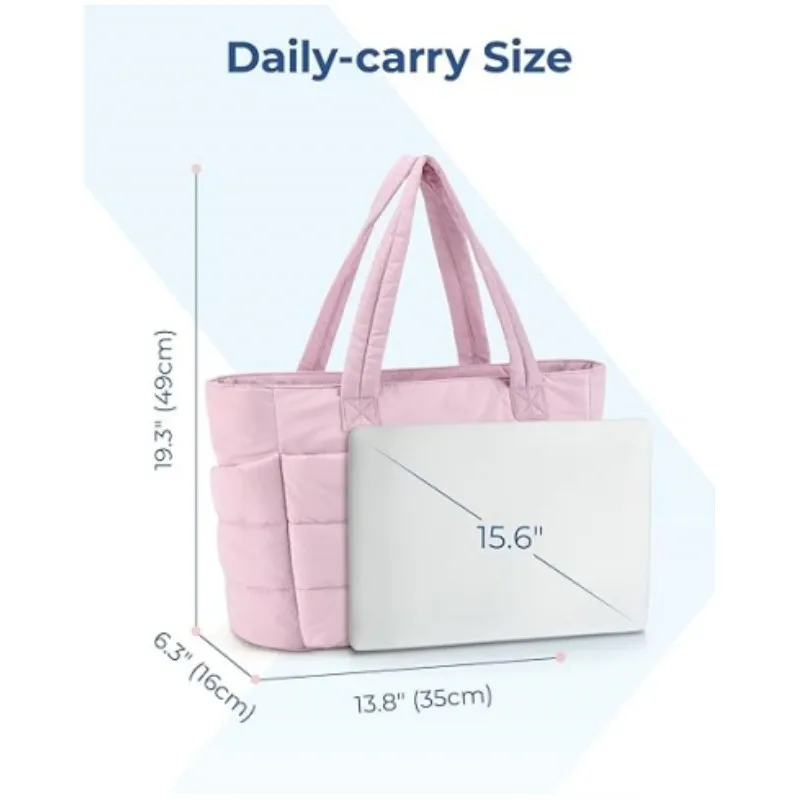 Tote Bag For Women Lightweight Puffy Tote Bag With Compartments Shoulder Bag Polyester Handbags New 2024