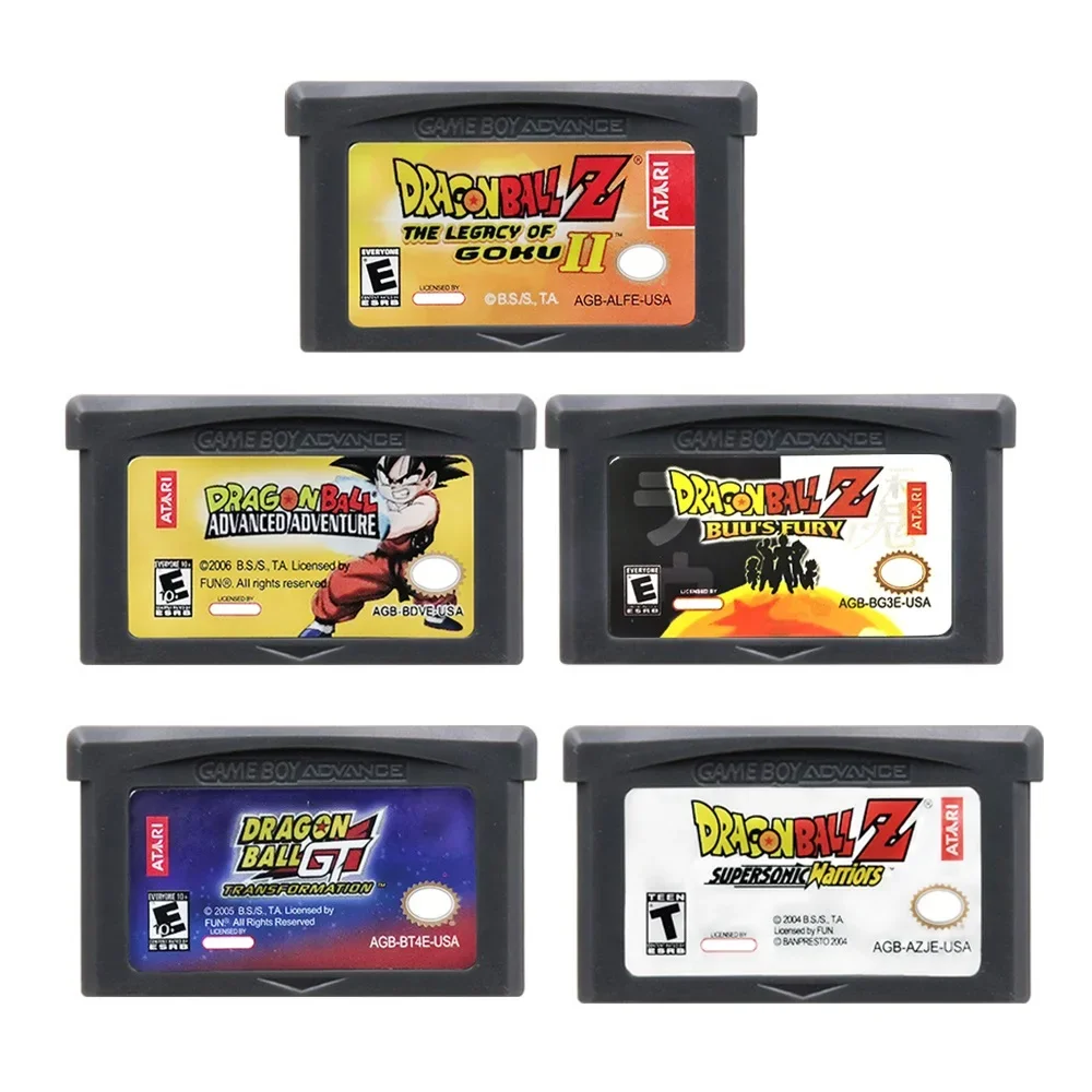 GBA ゲームカートリッジ 32 ビット ビデオ ゲーム コンソール カード ドラゴンボール シリーズ アドバンス アドベンチャー 超音速戦士 ブウの怒り