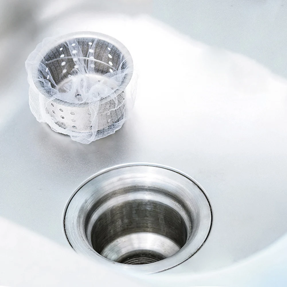 

30/100 шт. сетчатых мешков-фильтров для кухонной раковины, подходят для большинства размеров, одноразовые, для сбора мусора